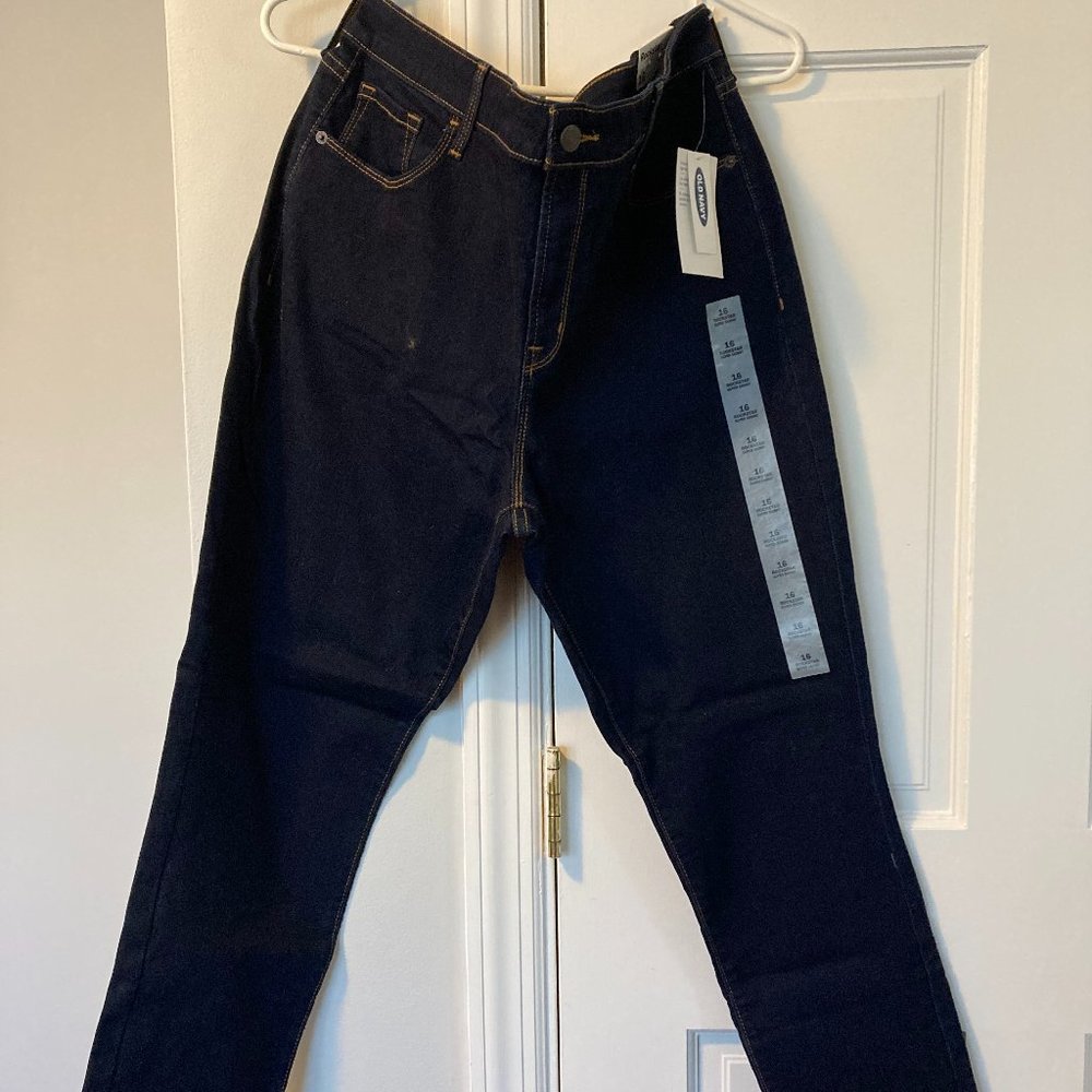 Old Navy Rockstar Super Skinny Jeans, Dark Blue, Size 16, New